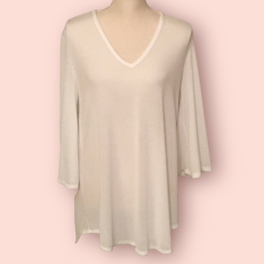 Jordan Taylor White Mesh Swimsuit Cover-Up